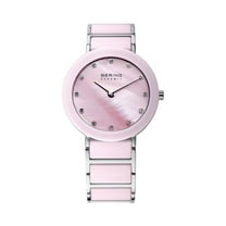 11422-999 Women's Ceramic MOP Dial Steel and Ceramic Bracelet Crystal Watch