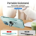 thumbnail image 6 of Full Body Protective Phone Case for iPhone 13 6.1", Heavy Duty Shockproof Cover iPhone 13 [Dual Layer][Hard PC Back], Built in Finger Ring Stable 360°Rotatable Magnetic Ring Kickstand, 6 of 8