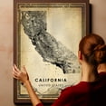 thumbnail image 6 of California United States Vintage Map Prints Canvas, California United States road Map Art Canvas, Canvas, ,Modern Wall Art, Street Map Artwork, 6 of 6
