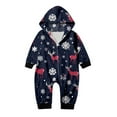 thumbnail image 6 of Hwmodou Christmas Family Matching Pajamas Set Cozy Homewear Cute Snowflake Reindeer Print Hooded Loungewear6 For Adults Kids Xmas Sleepwear Set, 6 of 7