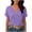 Purple*first day of school outfit women, variant on Womens Short Sleeve Dolman Tops Crinkle Texture V Neck T-Shirts Summer Gauze Tunic Blouses S-2XL