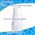 thumbnail image 3 of JZROCKER Swimming Pool Hose Converters Plastic Construction Hose Fittings for Hayward, 3 of 10