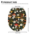 thumbnail image 5 of ZIATUBLE Mushroom Daisy Toilet Lid Seat Cover Plant Leaves Toilet Seat Lid Covers Soft for Bathroom Decorative Toilet Seat Covers Lids with Stretch Edges Toilet Protective Cover, 5 of 6