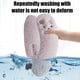 thumbnail image 5 of Funda para el asiento del váter | Cojín adhesivo de poliéster mullido para cuatro estaciones | Asiento de inodoro lavable engrosado | Instalación suave, cálida y fácil | Azul cielo, morado, blanco |, 5 of 6