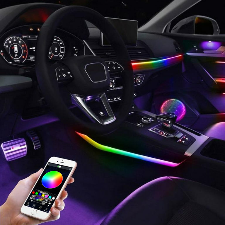5 in 1 RGB LED Auto Atmosphäre Innen Umgebungs Licht Acryl Fiber