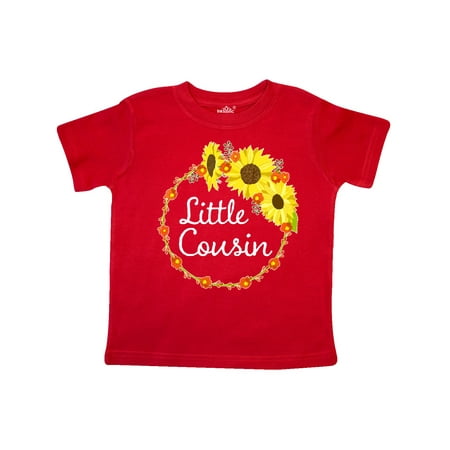 

Inktastic Little Cousin Sunflower Wreath Gift Toddler Boy or Toddler Girl T-Shirt
