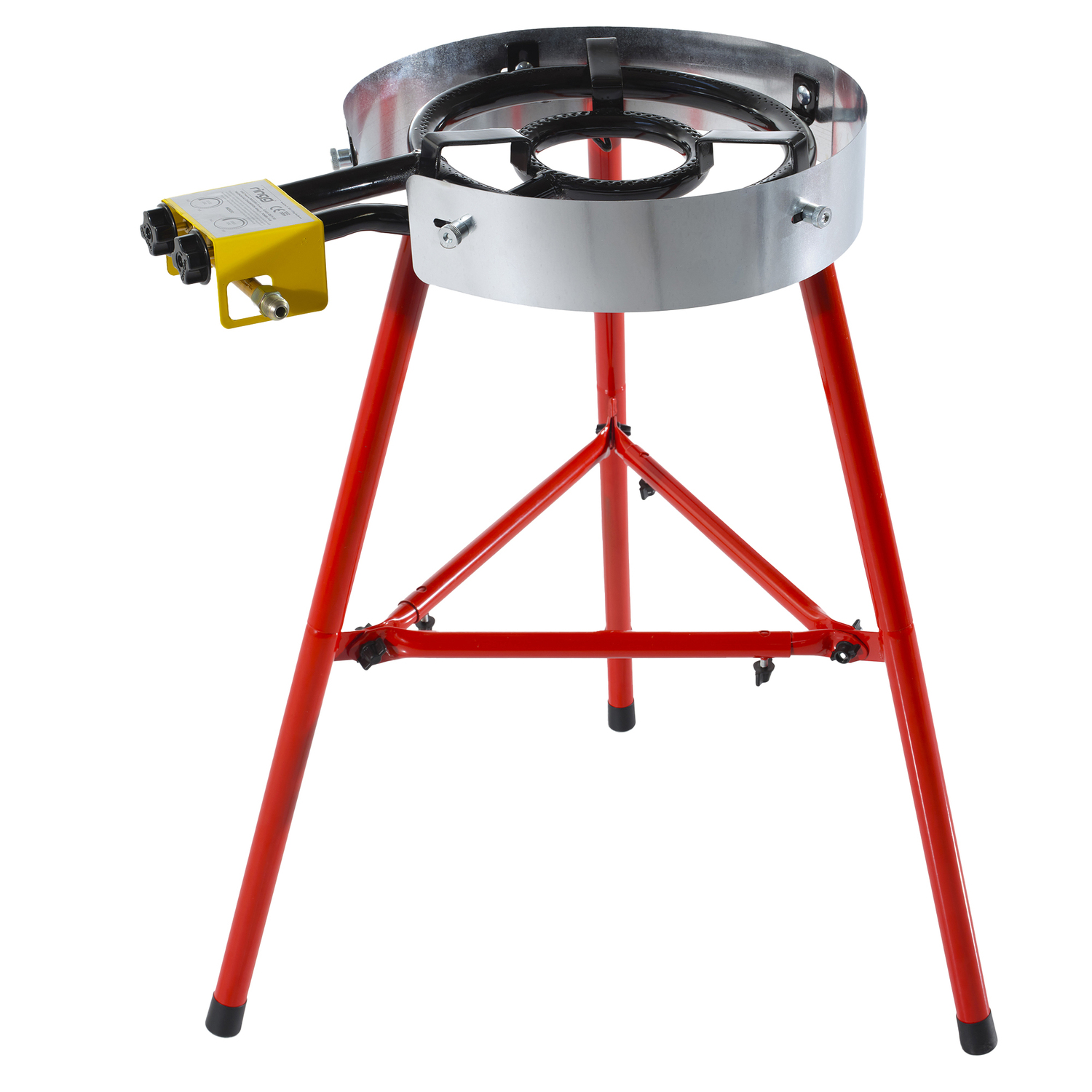 Ringg Chef Series Compact Outdoor Propane Flat Top Cooking Kit, 18-in. Enameled Steel Pan, Dual Burner & Stand for Camping and Backyards