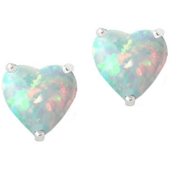 7mm Heart Stud Earrings