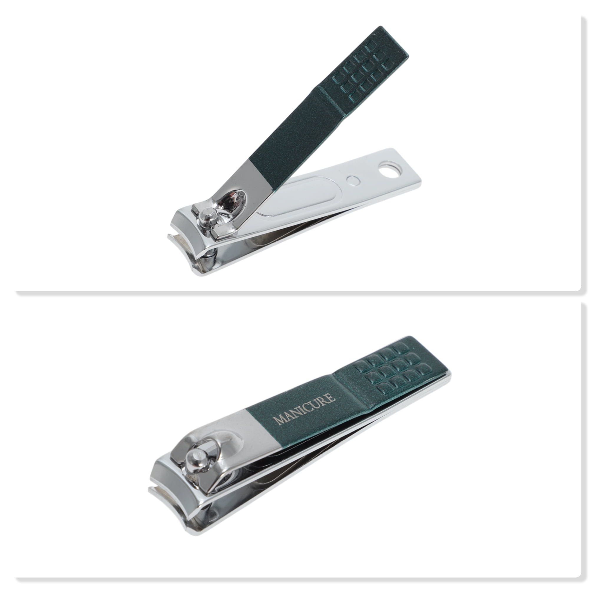 Unique Bargains 4pcs Convenient Nail Clippers Set Blackish Green 3.54"