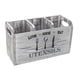 thumbnail image 3 of Soporte para utensilios de cocina, contenedor rústico para cubiertos, organizador de utensilios de madera, para Gris, 3 of 9