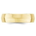 thumbnail image 2 of Solid 10k Yellow Gold 6mm Knife Edge Comfort Fit Men's Plain Classic Wedding Band Ring Size 10, 2 of 4