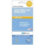 $50 AT&T Free2Go Wireless Prepaid Refill Card