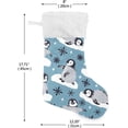 thumbnail image 2 of Coolnut Penguins and Snowflakes Christmas Stockings 17.7 Inch Gift Holders for Party Holiday Decorations Ornaments (1 Pack) Decor Gifts, 2 of 7