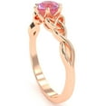 thumbnail image 5 of Celtic Trinity Knot Lab-Created Pink Sapphire Engagement Ring In 14k Rose Gold, 5 of 6