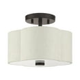 thumbnail image 4 of Livex Lighting 2 Light English Bronze Semi Flush, 11 x 11 x 8.5, 4 of 4