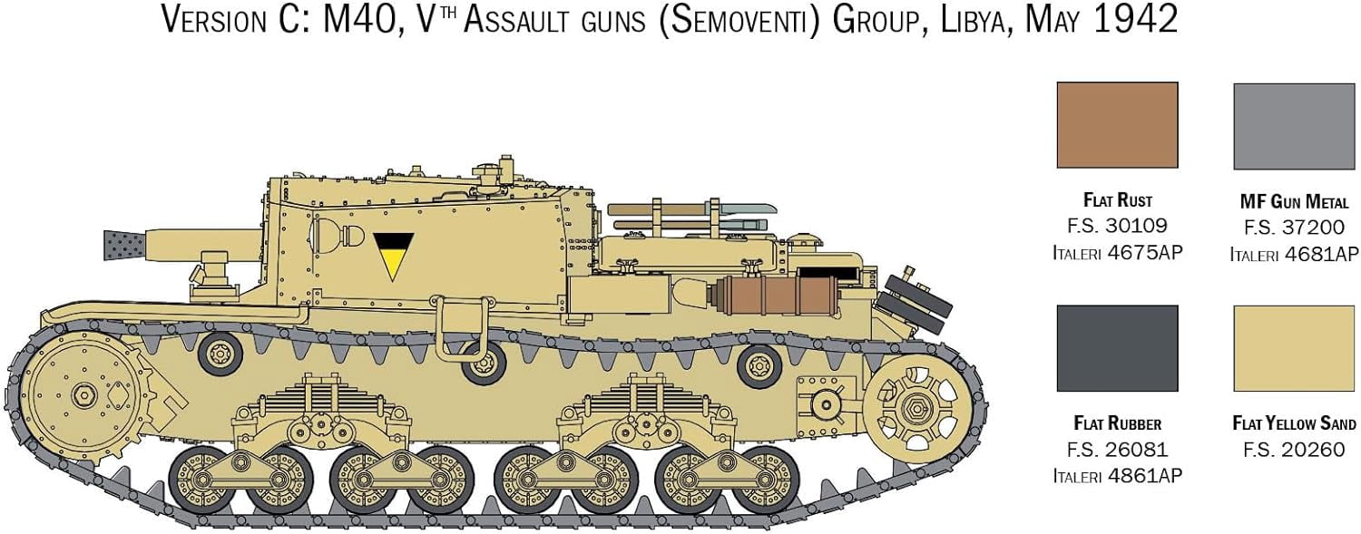 Italeri 25768 1:56 Italian Tanks & Semoventi Model Building Kit, Standing Model Building, Craft