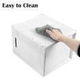 thumbnail image 4 of Light Gray Wood Trash Can, Freestanding Waste Basket with Cutout Handles for Bathroom, Bedroom, Office, 4 of 6