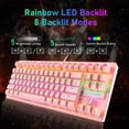 thumbnail image 6 of K2 Mechanical Gaming Keyboard Rainbow LED Backlit Wired with Anti-Dust Proof Red Switches for Windows PC, 6 of 8