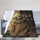 thumbnail image 1 of Manta de Baby Yoda. Manta de tela de superficie vertical súper suave de varios tamaños, acogedora y cálida, adecuada para cama, sofá, campamento, viajes, todas las estaciones, liviana y compacta de, 1 of 8