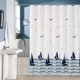 thumbnail image 2 of KAIYANG Cortina de ducha náutica con diseño de gaviota y velero, con dobladillo con peso y 14 ganchos, de poliéster, extragrande, resistente al agua, a prueba de moho, lavable para baño, 180 x 180 cm,, 2 of 5
