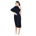 thumbnail image 3 of Vestido de terciopelo de un hombro Roman Fashion /Juvenil, 42723 (Azul marino) azul marino M, 3 of 5