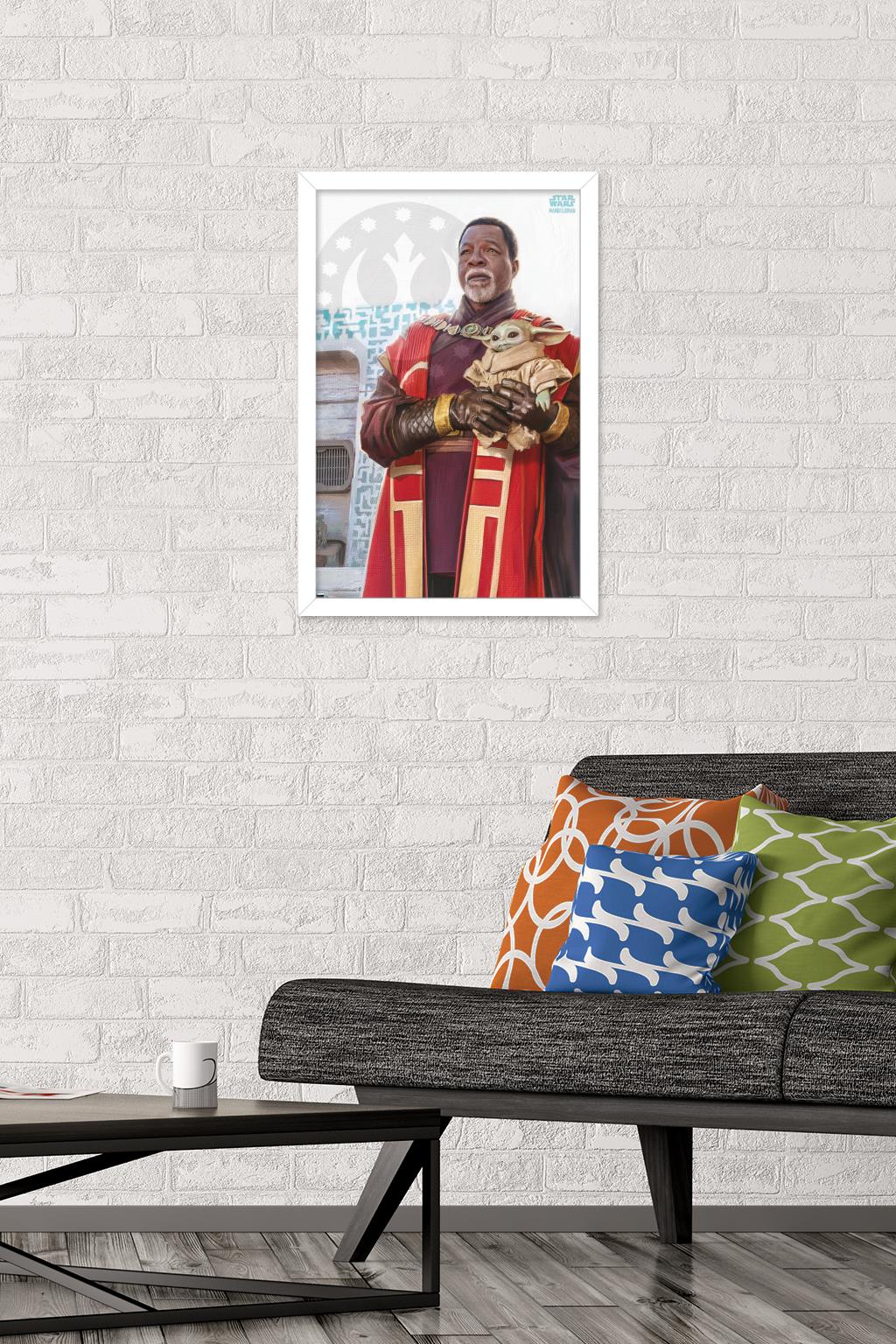 Star Wars: The Mandalorian Season 3 - Grogu and Greef Karga Wall Poster, 14.725" x 22.375" Framed