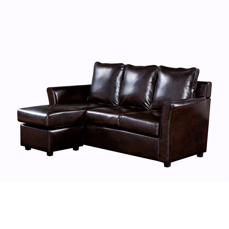 Furniture Of America Sula Faux Leather, Modular Leather Sofas For Small Spaces