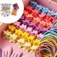 thumbnail image 6 of Snap Hair Clips Jaw Clips Cotton Hair Bands Ties Ponytail Holders Scrunchieini Rubber Bands Soft Elastic Bands for Kid Hair Braids, 6 of 10