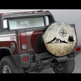 thumbnail image 5 of cozipink Nature Mountain Compass Spare Tire Cover Wheel Protectors Weatherproof Universal for Trailer Rv SUV Truck, 5 of 5