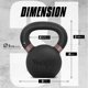 thumbnail image 2 of Kettlebell Yes4All de hierro fundido de 14 kg con mango antideslizante, 2 of 7