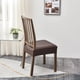 thumbnail image 1 of Nvzi 2 fundas de asiento impermeables para sillas de comedor, fundas de asiento de silla de cuero sintético, funda protectora de silla de comedor extraíble y lavable (marrón oscuro), 1 of 4