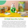 thumbnail image 6 of Easter Egg Decorator Kit - Eggs Painting Arts and Craft Set Includes Bunny Egg Decorating Spinner and 8 Colorful Quick Drying Non-Toxic Markers, 3 Plastic White Eggs, 6 of 6