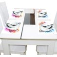 thumbnail image 4 of Ryvnso Placemats Set of 4 Butterfly Watercolor Dining Mats Heat-Resistant Non-Slip Washable Table Mat, 4 of 8