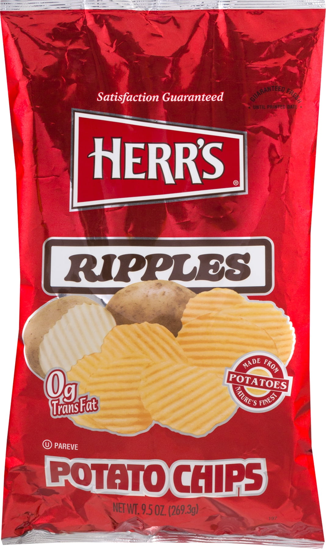 Herr's Ripples Potato Chips, 3Pack 9 oz. Bags