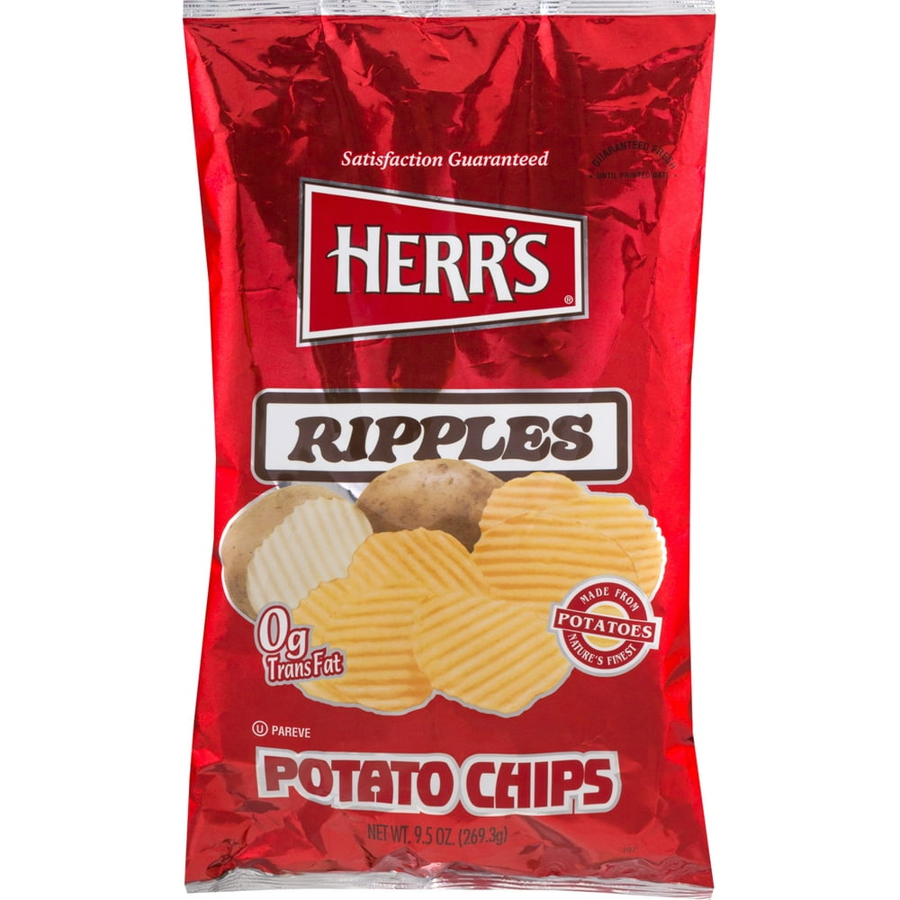 Herr's Ripples Potato Chips 9.5 Oz. (3 Bags)