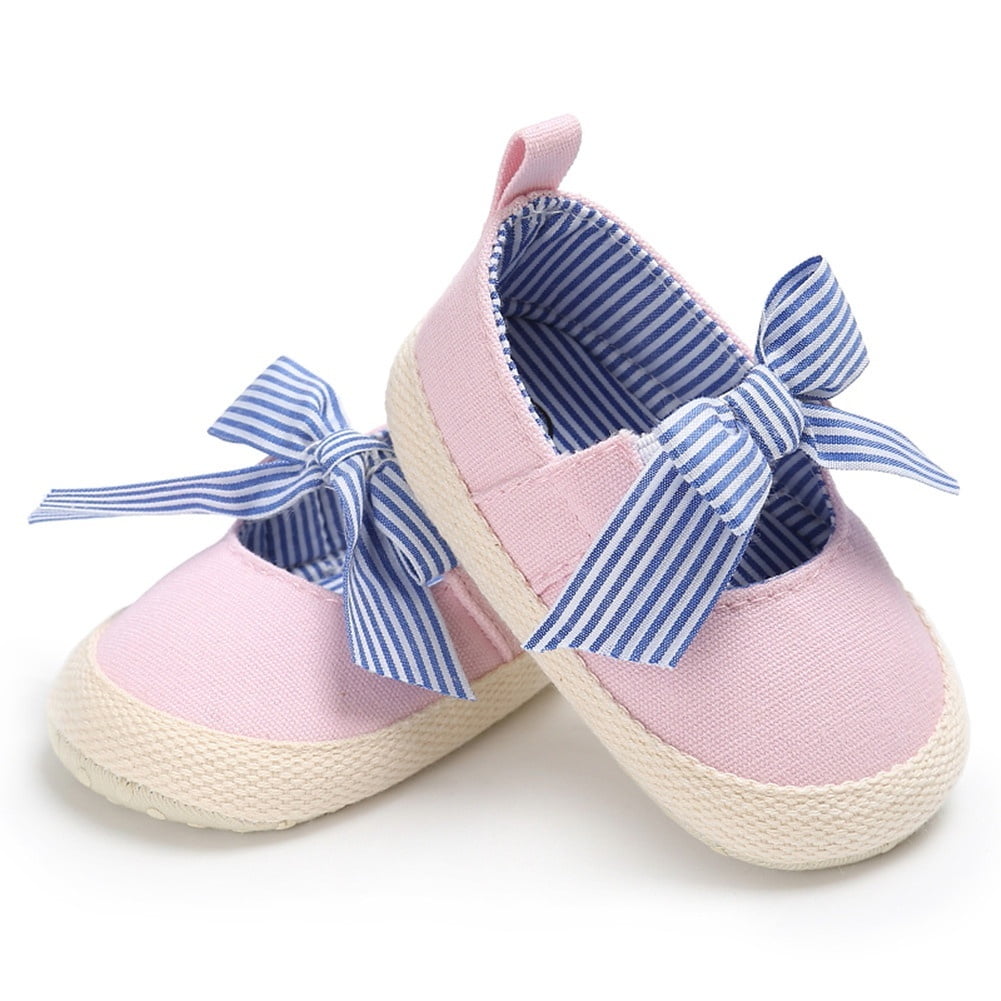 Toddler Baby Prewalker Shoes Newborn Soft Sole Princess Girl Crib Shoes