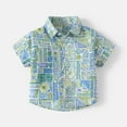 thumbnail image 2 of YunPes Baby Boys Hawaii Shirt Button Down Shirt for Toddler Kids Tropical Storm Style Daily Casual Short Sleeve Tops Clothes, 2 of 3