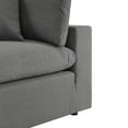 thumbnail image 3 of Modular Lounge Sofa Corner Chair, Charcoal Grey Gray, Fabric, Modern Contemporary, Outdoor Patio Balcony Cafe Bistro Garden Furniture Hotel Hospitality, 3 of 6