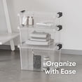 thumbnail image 6 of Superio Clear Storage Boxes with Lids, Plastic Container Bins for Organizing, Stackable Crates, BPA Free, Non Toxic, Odor Free, Organizers for Home, Office, School, and Dorm, 7.4 Quart, 2 Pack, 6 of 9