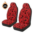thumbnail image 3 of Uorisanigo Car Seat Covers – 2 Pcs Red Ladybug Auto Protectors for Front Seats Premium Coral Fleece Cloth for Ultimate Comfort & Protection, Universal Fit for Most Cars SUVs Trucks, 3 of 7