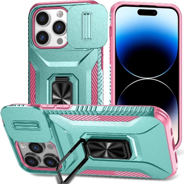 Funda para GANGXUN iPhone 14 Pro Max - Soporte metálico, Función magnética, Verde