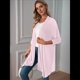 thumbnail image 5 of Chaqueta Informal de Cuartos y Abertura Frontal para Mujer, Abrigo Ligero y Moderno con Abertura Frontal. Rosa S, 5 of 9