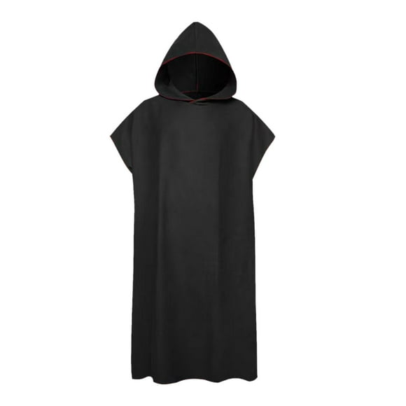 Poncho de microfibra para Surf, albornoz de playa, toalla para nadar, regalo, toalla de natación, Poncho envolvente para deportes, fiesta, piscina, vi Negro