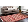 thumbnail image 2 of Unique Loom Fars Collection Tapis Tribal Moderne Zone Décontractée, 7 x 10 Pieds, Rouille Rouge/beige, 2 of 5