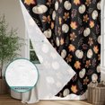 thumbnail image 6 of White Pumpkins Fall Shower Curtain - Water Repellent Fabric Shower Curtains Washable, Thanksgiving Maple Leaves Black Decorative Polyester Cloth Bathroom Curtains Modern Bath Decor 72"x84", 6 of 8
