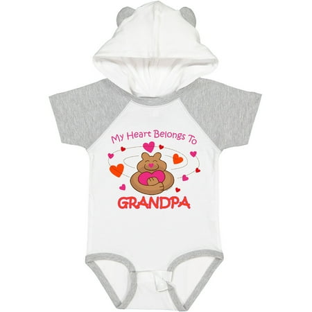 

Inktastic Heart Belongs to Grandpa Gift Baby Girl Bodysuit
