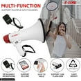 thumbnail image 3 of 50W Rechargeable Megaphone with 300M Range, Siren & Recording, USB/SD Input – Portable Bullhorn for Cheer, Events, and Emergencies, 3 of 10
