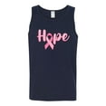 thumbnail image 2 of Wild Bobby, Hope Pink Ribbon Support Brave Fight, Breast Cancer Awareness, Men Graphic Tank Top, Navy, Small, 2 of 5