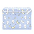 thumbnail image 7 of Yayeee Collapsible Storage Bin with Lid Fabric Closet Decorative Basket with Handles, Blue Cartoon Rabbit Pattern, 7 of 7