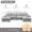 Beige, variant on Howcool Cloud Couch Modular Sectional Sofa 6 Seat 134" U Shaped Convertible Couch Corduroy Thick Cushion with 2 Storage Ottomans and Toss Pillows Washable Removable Cover for Living Room,Dark Grey